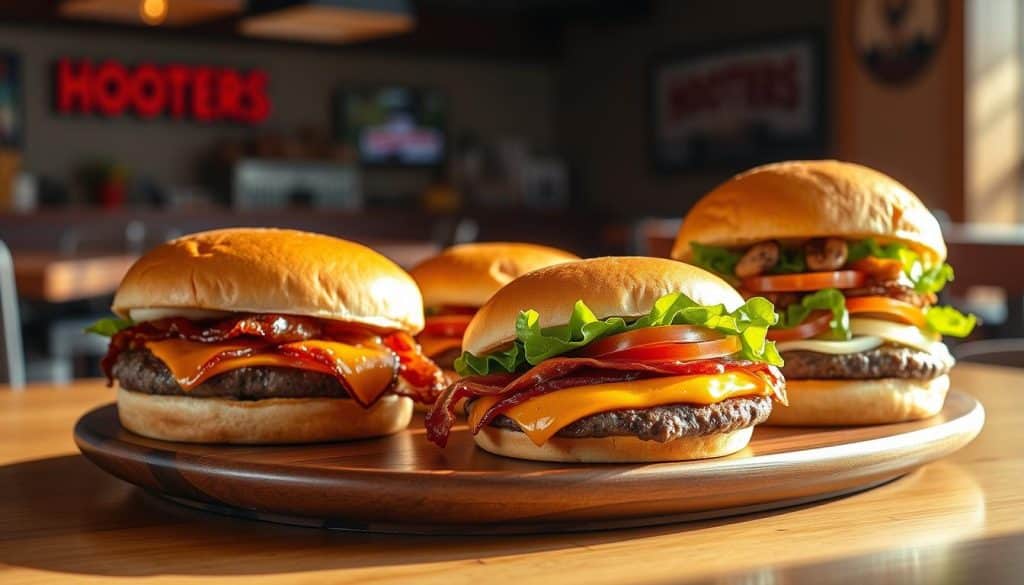 Hooters Burger Selection