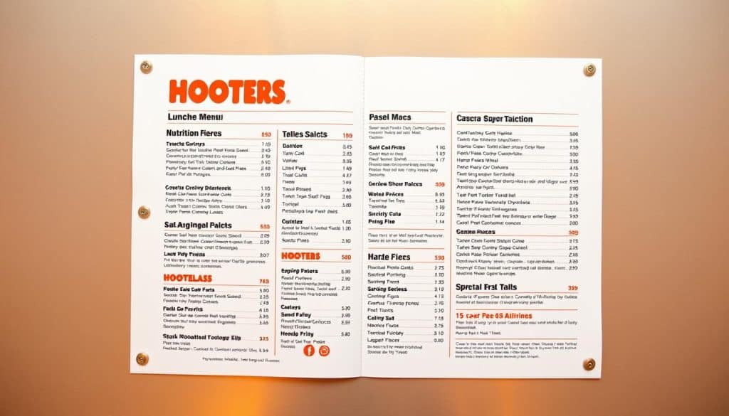 Hooters Lunch Menu Nutritional Information