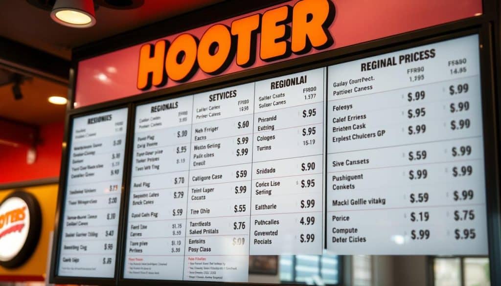 Hooters Menu Regional Price Differences