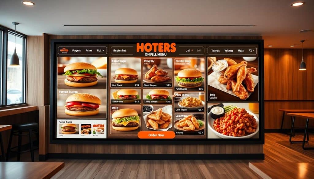 Hooters Online Ordering Interface