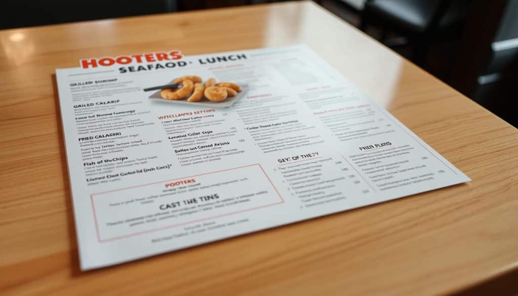 Hooters Seafood Lunch Menu