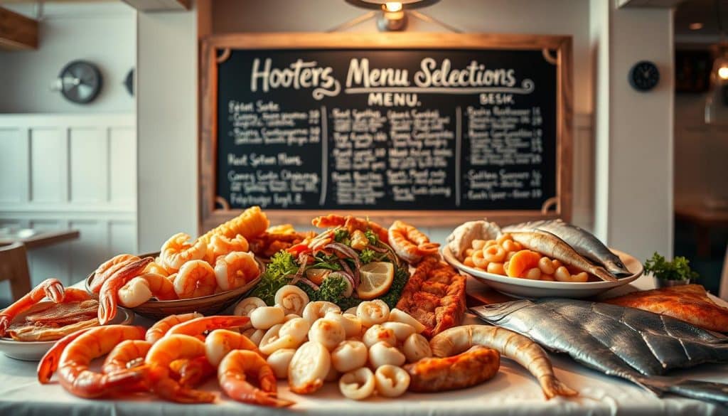 Hooters Seafood Menu Selections