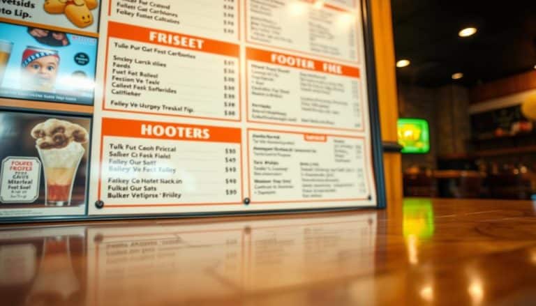 hooters menu with prices