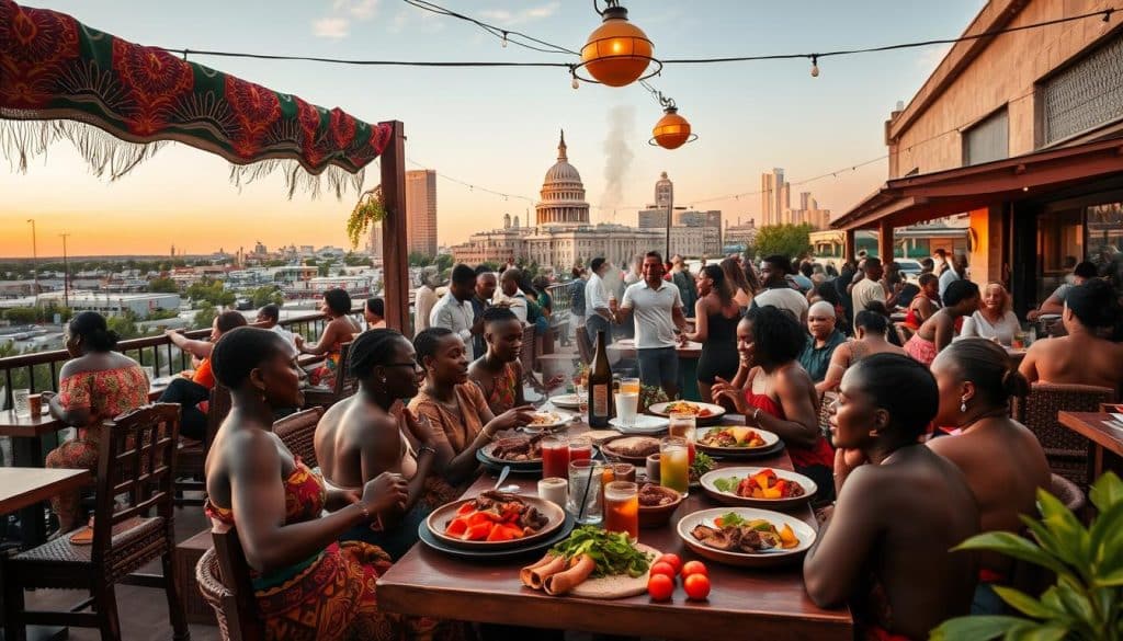 African dining experience Texas