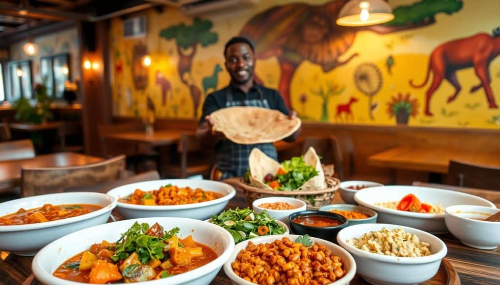 African restaurant Texas dietary options
