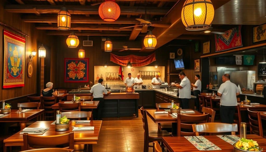 Colombian restaurant ambiance