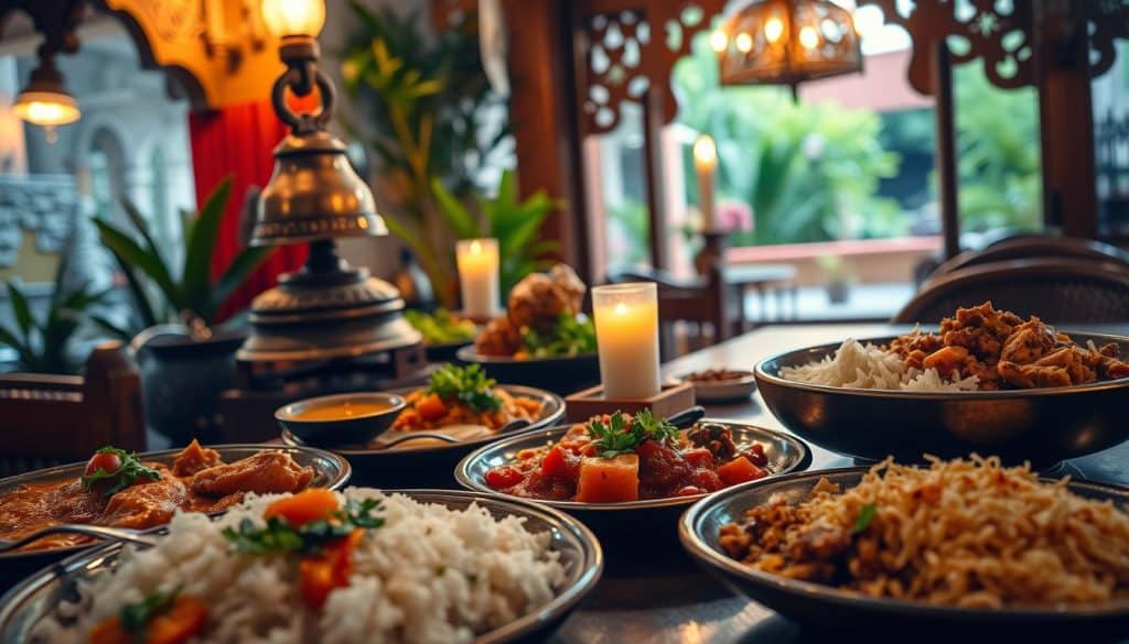 Indian restaurant menu options