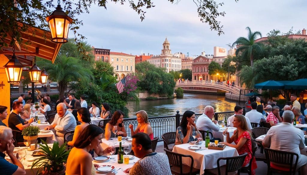 San Antonio Riverwalk seafood dining