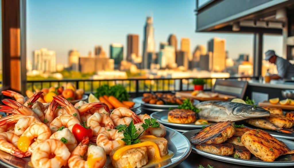 Texas seafood cuisine