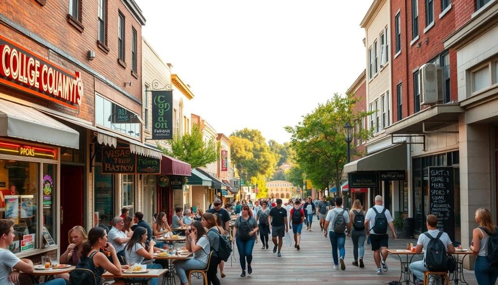 college town dining