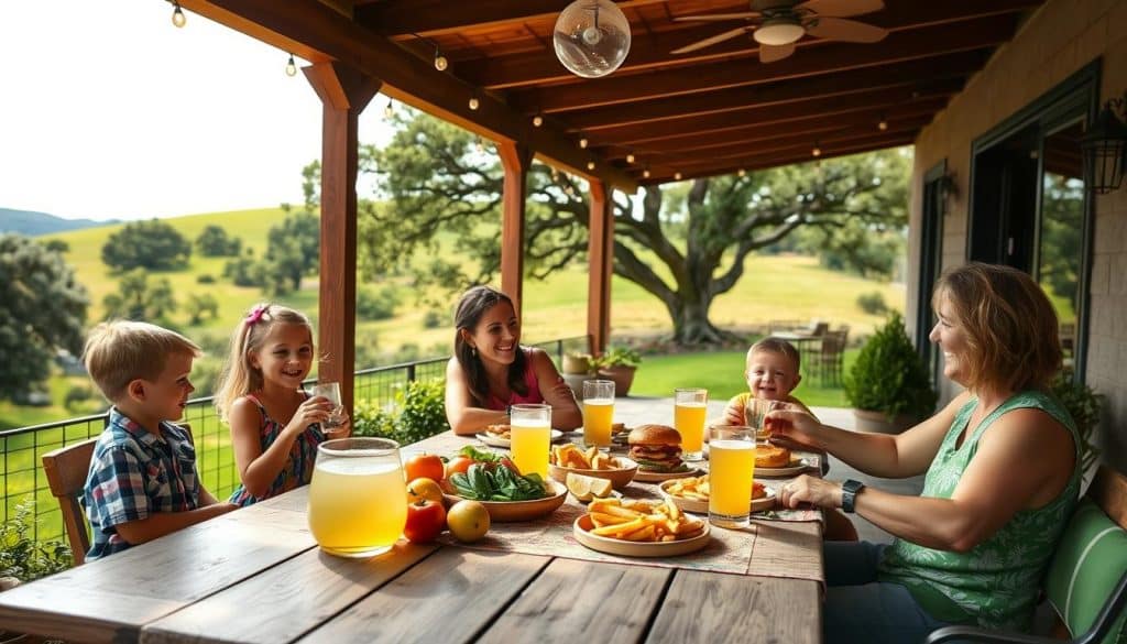 family-friendly outdoor dining