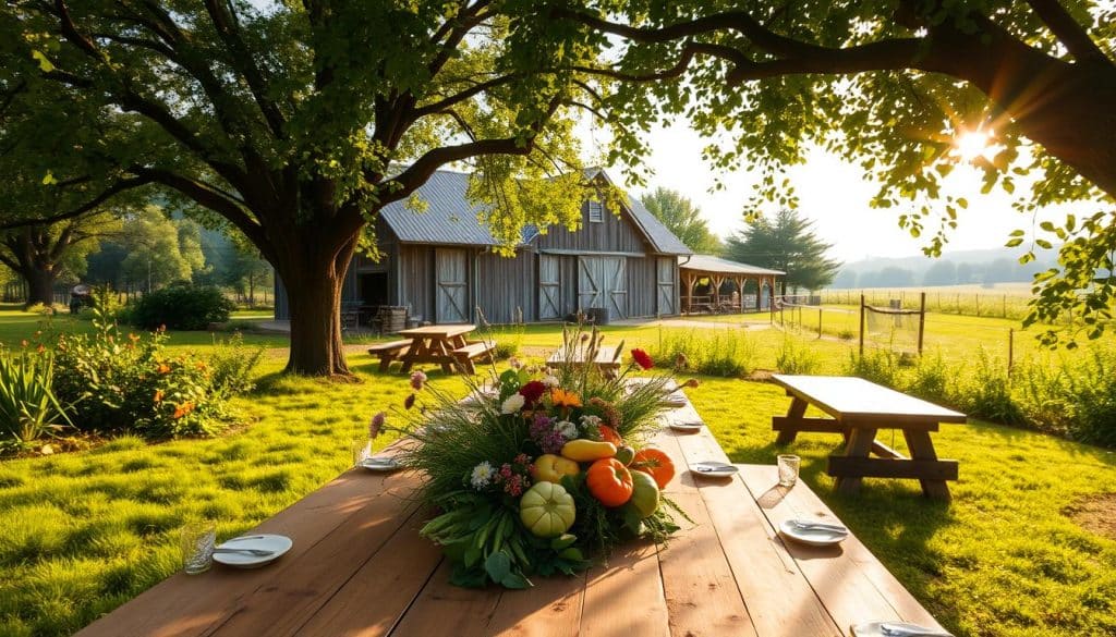 farm-to-table outdoor dining