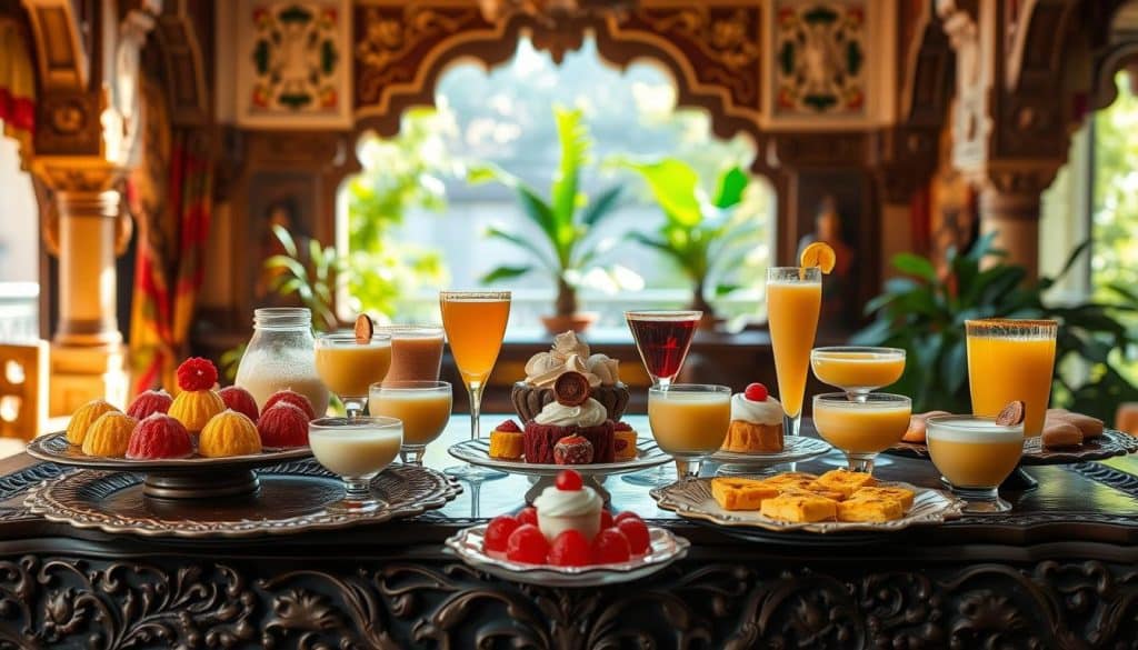 indian desserts and beverages