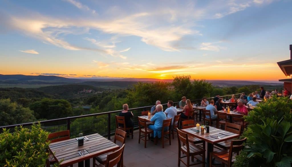 outdoor seating restaurants with a view