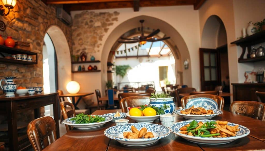 traditional Greek restaurant decor