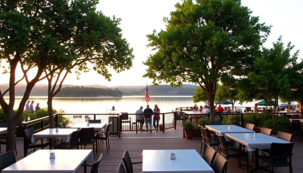 waterfront dining in Texas