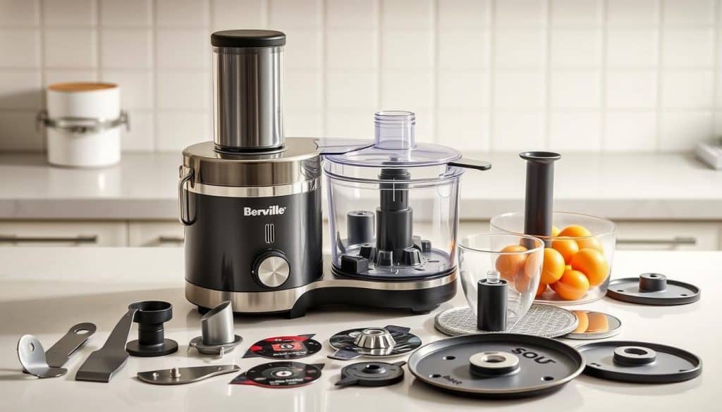 Breville Sous Chef 16 Pro with all accessories displayed