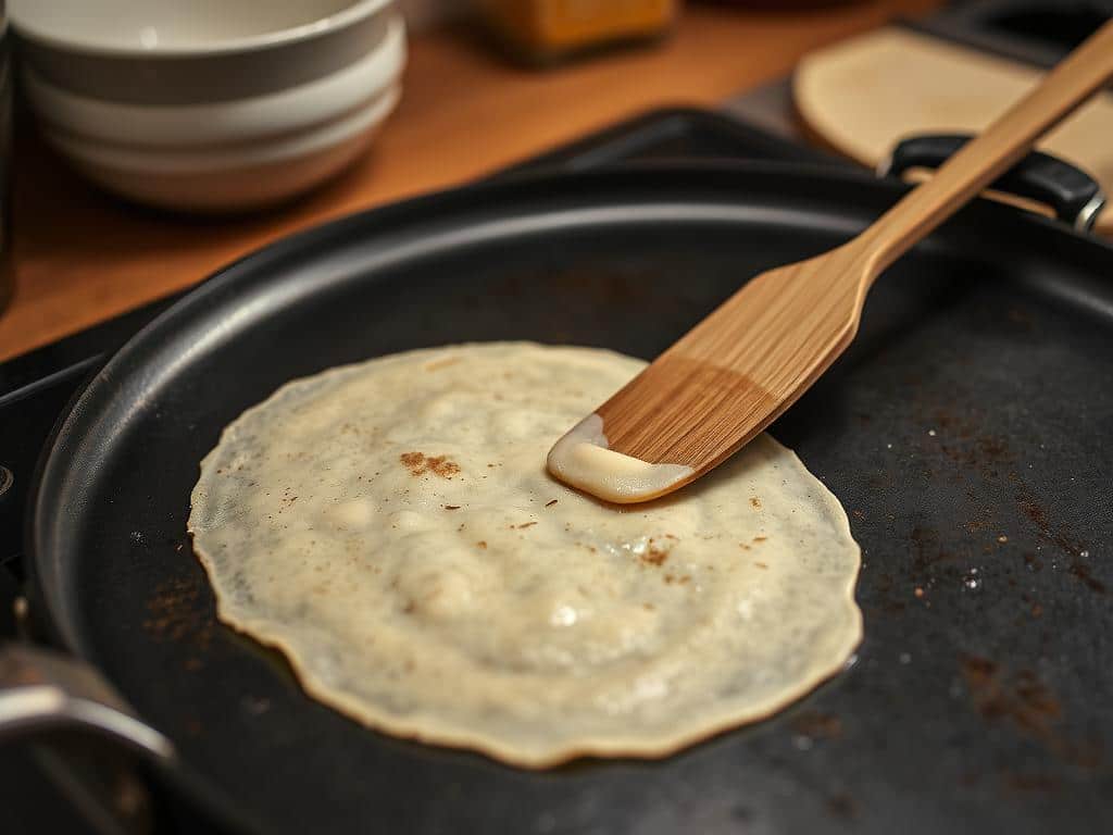 De Buyer Mineral B Carbon Steel Griddle cooking crepes in 2025