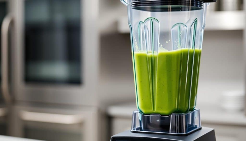 Vitamix 5200 blending a green smoothie - best commercial blender for smoothies 2025 review
