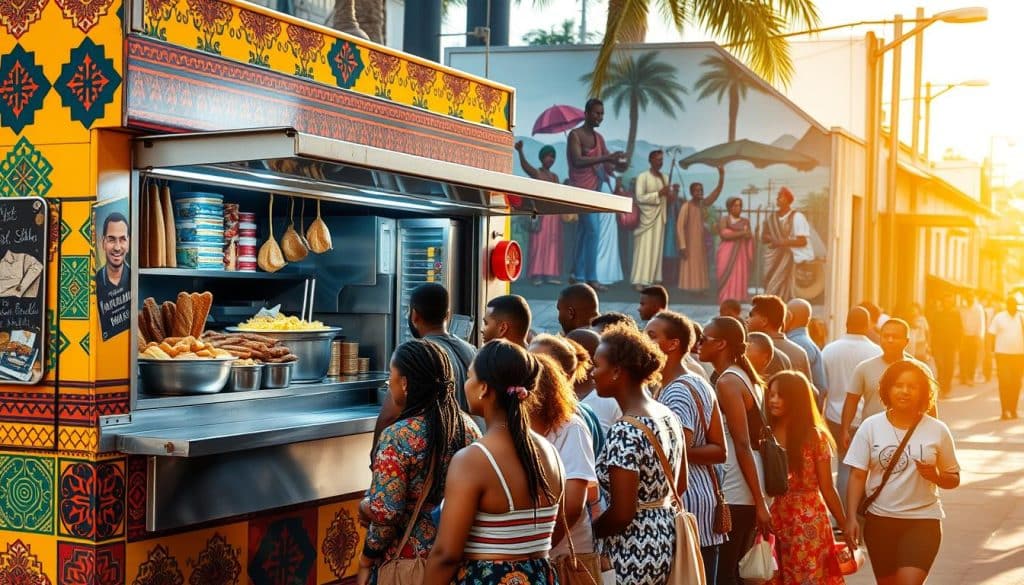 West African street food truck