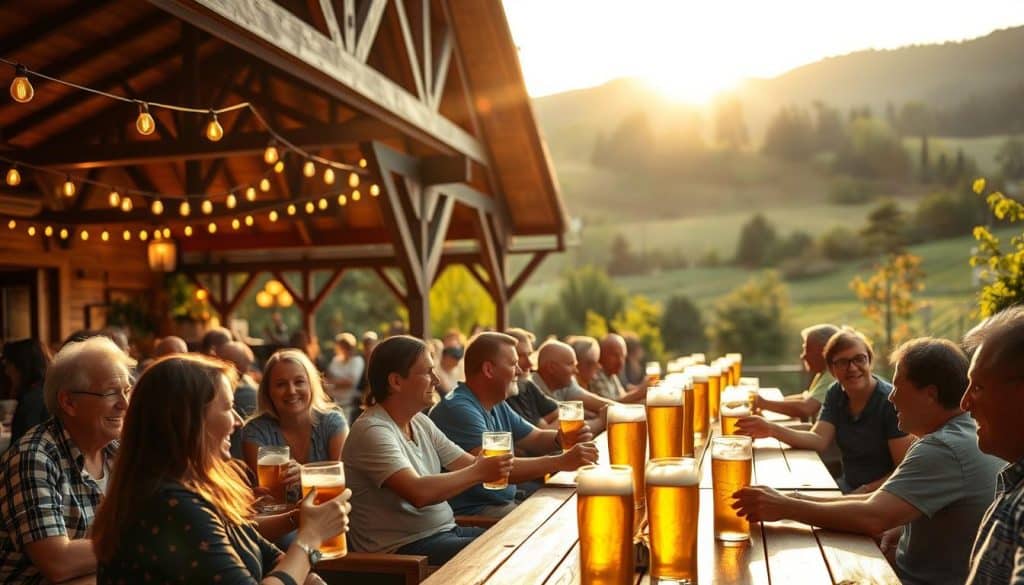 beer garden atmosphere
