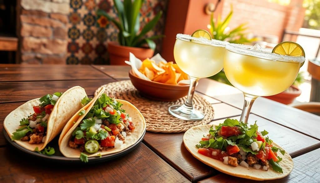 handcrafted tacos and margaritas