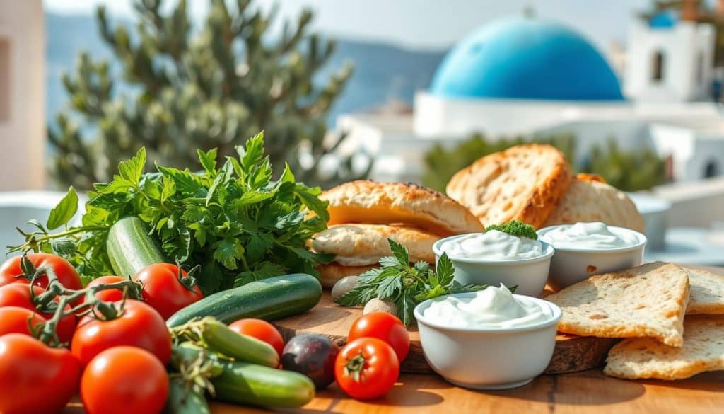seasonal Greek menu items
